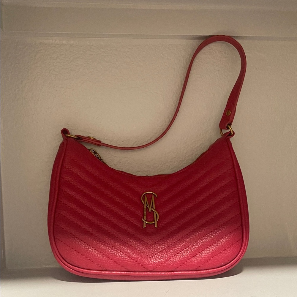 Red Quilted Shoulder Bag